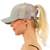 Messy Bun Cotton Sports Mesh Trucker Hat