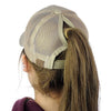 Messy Bun Cotton Sports Mesh Trucker Hat