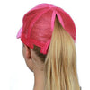 Messy Bun Cotton Sports Mesh Trucker Hat